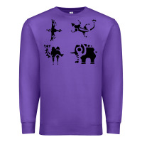 Purple divine beasts symbols Premium Sweatshirt - linhVisuals