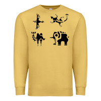Antique Gold divine beasts symbols Premium Sweatshirt - linhVisuals