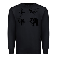 Black divine beasts symbols Premium Sweatshirt - linhVisuals
