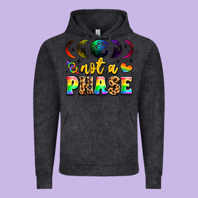 Not A Phase Pride Moon Vintage Hoodie Designed By Lillyallendesigns