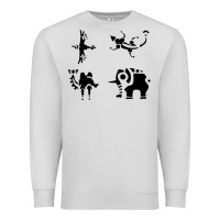 Dove Grey divine beasts symbols Premium Sweatshirt - linhVisuals