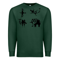 Sports Green divine beasts symbols Premium Sweatshirt - linhVisuals