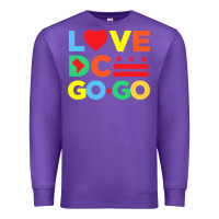 Purple #love dc go go Premium Sweatshirt - linhVisuals