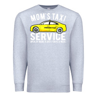 Heather Grey moms taxi service Premium Sweatshirt - linhVisuals