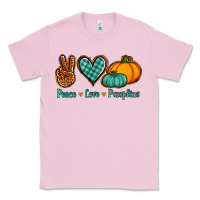 Bubblegum Pink peace love pumpkins Classic Tee - Jasminsmagicworld