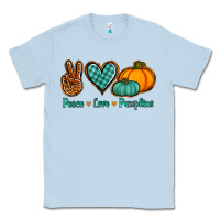 Dusty Blue peace love pumpkins Classic Tee - Jasminsmagicworld