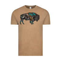 Vintage Coffee cowhide bison Vintage Tee - RanaPortraitStore