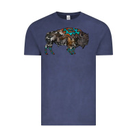 Vintage Denim cowhide bison Vintage Tee - RanaPortraitStore