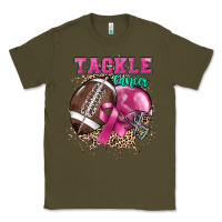 Army Green Tackle Cancer Classic Tee - HowdyJamesFarm