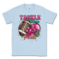 Dusty Blue Tackle Cancer Classic Tee - HowdyJamesFarm