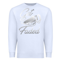 White get faded barber barbershop hairdresser pullover hoodie Premium Sweatshirt - linhVisuals