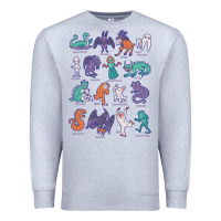 Heather Grey cryptid creatures   mythology Premium Sweatshirt - linhVisuals