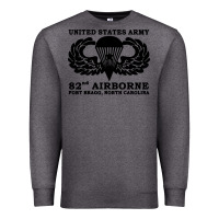 Charcoal Heather army 82nd airborne Premium Sweatshirt - linhVisuals