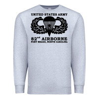 Heather Grey army 82nd airborne Premium Sweatshirt - linhVisuals