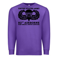 Purple army 82nd airborne Premium Sweatshirt - linhVisuals