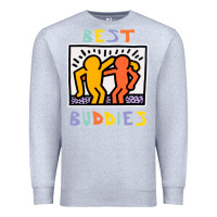 Heather Grey best buddies has landed Premium Sweatshirt - linhVisuals