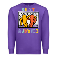 Purple best buddies has landed Premium Sweatshirt - linhVisuals