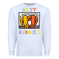 White best buddies has landed Premium Sweatshirt - linhVisuals