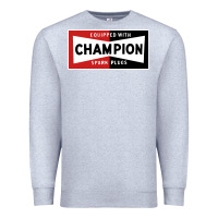 Heather Grey champion spark plugs company Premium Sweatshirt - linhVisuals