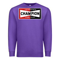 Purple champion spark plugs company Premium Sweatshirt - linhVisuals