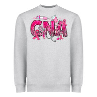 Heather Grey breast cancer cna certified nursing assistant Heavyweight Sweatshirt - JahusDesignShop