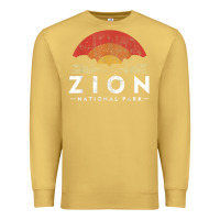 Antique Gold retro zion national park us vintage utah adventure hiking Premium Sweatshirt - linhVisuals