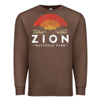 Chestnut retro zion national park us vintage utah adventure hiking Premium Sweatshirt - linhVisuals