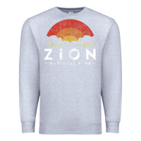 Heather Grey retro zion national park us vintage utah adventure hiking Premium Sweatshirt - linhVisuals