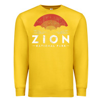 Lemon retro zion national park us vintage utah adventure hiking Premium Sweatshirt - linhVisuals