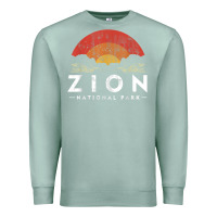 Seafoam retro zion national park us vintage utah adventure hiking Premium Sweatshirt - linhVisuals
