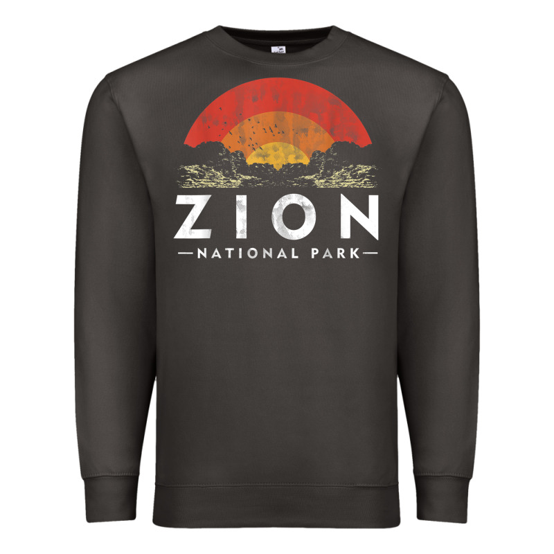 Retro Zion National Park Us Vintage Utah Adventure Hiking Premium Sweatshirt by linhVisuals | Teevron