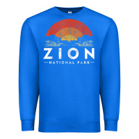 True Royal retro zion national park us vintage utah adventure hiking Premium Sweatshirt - linhVisuals
