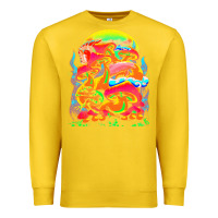 Lemon psychedelic t  shirt psychedelic dream t  shirt Premium Sweatshirt - linhVisuals