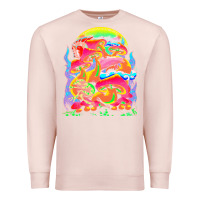 Pale Pink psychedelic t  shirt psychedelic dream t  shirt Premium Sweatshirt - linhVisuals
