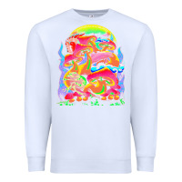 White psychedelic t  shirt psychedelic dream t  shirt Premium Sweatshirt - linhVisuals