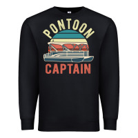 Black pontoon captain vintage boating party funny gift for pontooning lover Premium Sweatshirt - linhVisuals