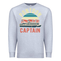 Heather Grey pontoon captain vintage boating party funny gift for pontooning lover Premium Sweatshirt - linhVisuals