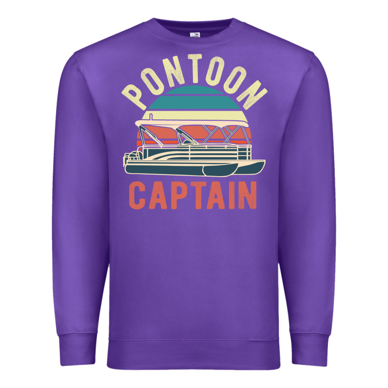 Pontoon Captain Vintage Boating Party Funny Gift For Pontooning Lover Premium Sweatshirt by linhVisuals | Teevron