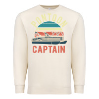 Sandshell pontoon captain vintage boating party funny gift for pontooning lover Premium Sweatshirt - linhVisuals