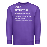 Purple hvac apprentice t shirt Premium Sweatshirt - linhVisuals