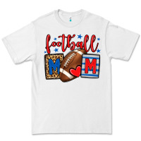 White Football mom red and blue team color mother's day Premium Tee - HowdyJamesFarm