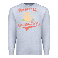 Heather Grey respect the groundhog happy groundhog day vintage Premium Sweatshirt - linhVisuals
