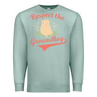 Seafoam respect the groundhog happy groundhog day vintage Premium Sweatshirt - linhVisuals