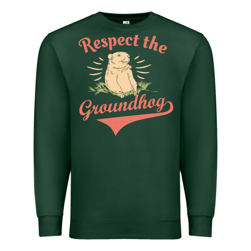 Respect The Groundhog Happy Groundhog Day Vintage Premium Sweatshirt by linhVisuals | Teevron