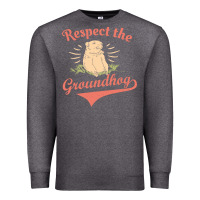Charcoal Heather respect the groundhog happy groundhog day vintage Premium Sweatshirt - linhVisuals