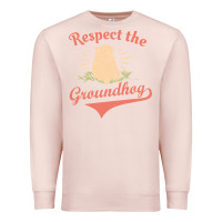 Pale Pink respect the groundhog happy groundhog day vintage Premium Sweatshirt - linhVisuals