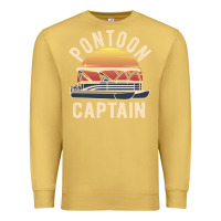 Antique Gold retro pontoon captain of the boat funny river cruising gift for pontoo Premium Sweatshirt - linhVisuals