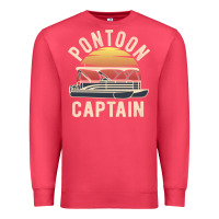 Cardinal retro pontoon captain of the boat funny river cruising gift for pontoo Premium Sweatshirt - linhVisuals
