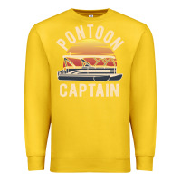 Lemon retro pontoon captain of the boat funny river cruising gift for pontoo Premium Sweatshirt - linhVisuals