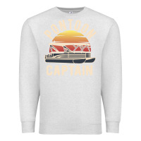 Oatmeal Heather retro pontoon captain of the boat funny river cruising gift for pontoo Premium Sweatshirt - linhVisuals